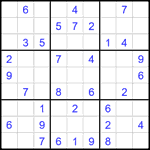 Судоку 9х9 #1884 легкий