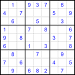 Судоку 9х9 #1889 легкий