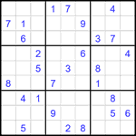 Судоку 9х9 #1850 средний