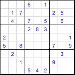 Судоку 9х9 #1851 средний