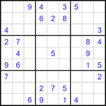 Судоку 9х9 #1853 средний