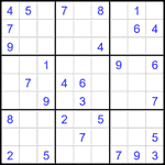 Судоку 9х9 #1854 средний