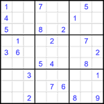 Судоку 9х9 #1864 средний