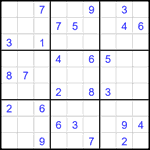 Судоку 9х9 #1865 средний