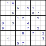Судоку 9х9 #1866 средний