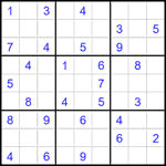 Судоку 9х9 #1875 средний