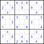 Судоку 9х9 #1882 средний