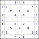 Судоку 9х9 #1883 средний