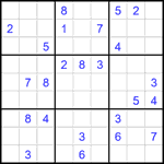 Судоку 9х9 #1886 средний