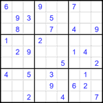 Судоку 9х9 #1889 средний