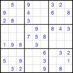 Судоку 9х9 #1896 средний