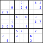 Судоку 9х9 #1900 средний