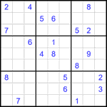 Судоку 9х9 #1843 трудный