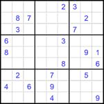 Судоку 9х9 #1844 трудный