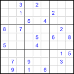 Судоку 9х9 #1845 трудный