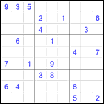 Судоку 9х9 #1847 трудный