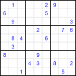 Судоку 9х9 #1848 трудный