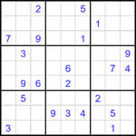 Судоку 9х9 #1850 трудный