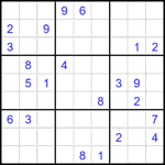 Судоку 9х9 #1851 трудный