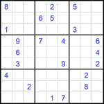 Судоку 9х9 #1852 трудный