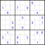 Судоку 9х9 #1853 трудный