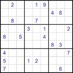 Судоку 9х9 #1854 трудный