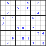 Судоку 9х9 #1856 трудный
