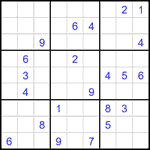 Судоку 9х9 #1857 трудный