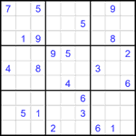 Судоку 9х9 #1858 трудный