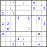 Судоку 9х9 #1859 трудный