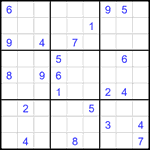 Судоку 9х9 #1860 трудный