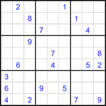 Судоку 9х9 #1861 трудный