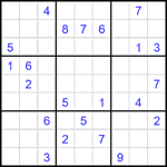 Судоку 9х9 #1862 трудный