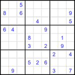 Судоку 9х9 #1863 трудный