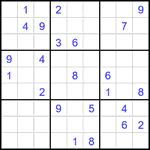 Судоку 9х9 #1865 трудный