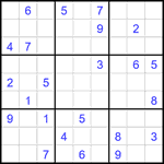 Судоку 9х9 #1867 трудный