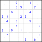 Судоку 9х9 #1868 трудный