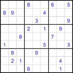 Судоку 9х9 #1869 трудный