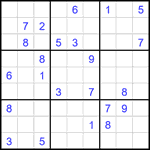 Судоку 9х9 #1870 трудный