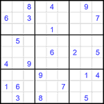 Судоку 9х9 #1871 трудный