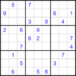 Судоку 9х9 #1873 трудный