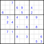Судоку 9х9 #1875 трудный
