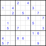 Судоку 9х9 #1876 трудный