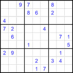 Судоку 9х9 #1877 трудный