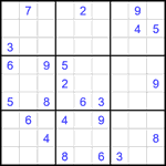 Судоку 9х9 #1879 трудный