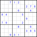 Судоку 9х9 #1880 трудный