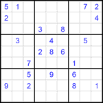 Судоку 9х9 #1881 трудный