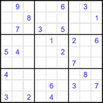 Судоку 9х9 #1882 трудный