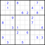 Судоку 9х9 #1884 трудный