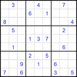 Судоку 9х9 #1886 трудный